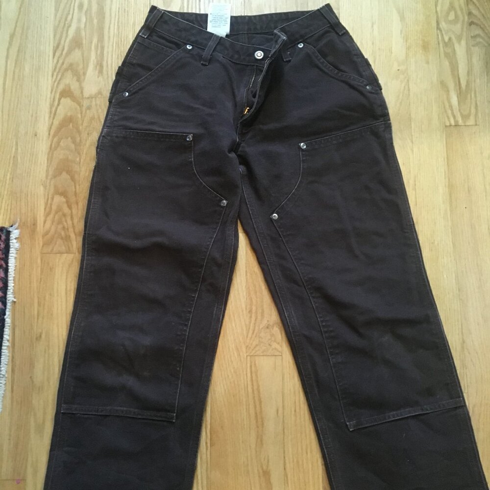 Carhartt Double knee 5 pocket canvas pant brown size 4x30